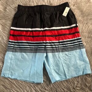 Mission Ridge Swim Trunks Men Size Medium Multicolored Striped Swimsuit Swimwear
